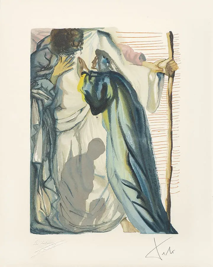 A Spirit Interrogating Dante The Divine Comedy