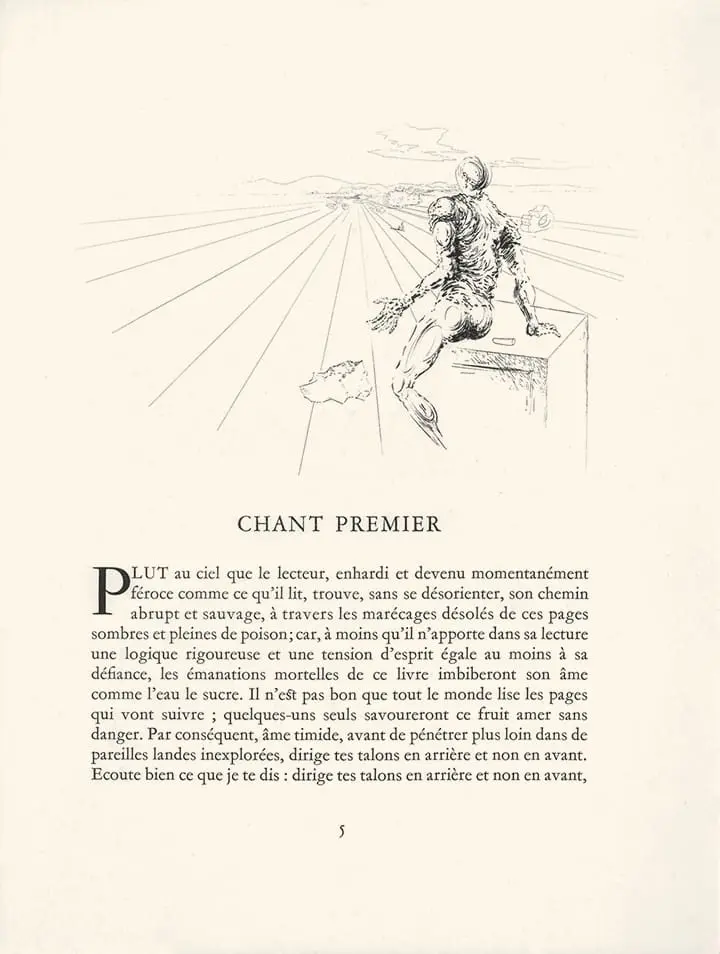 Plate 2 (Headpiece) Les Chants de Maldoror