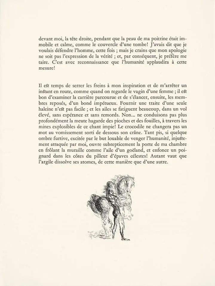 Plate 17 (Tailpiece) Les Chants de Maldoror