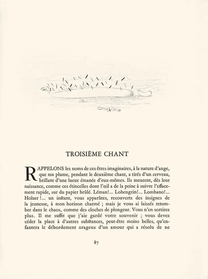 Plate 18 (Headpiece) Les Chants de Maldoror